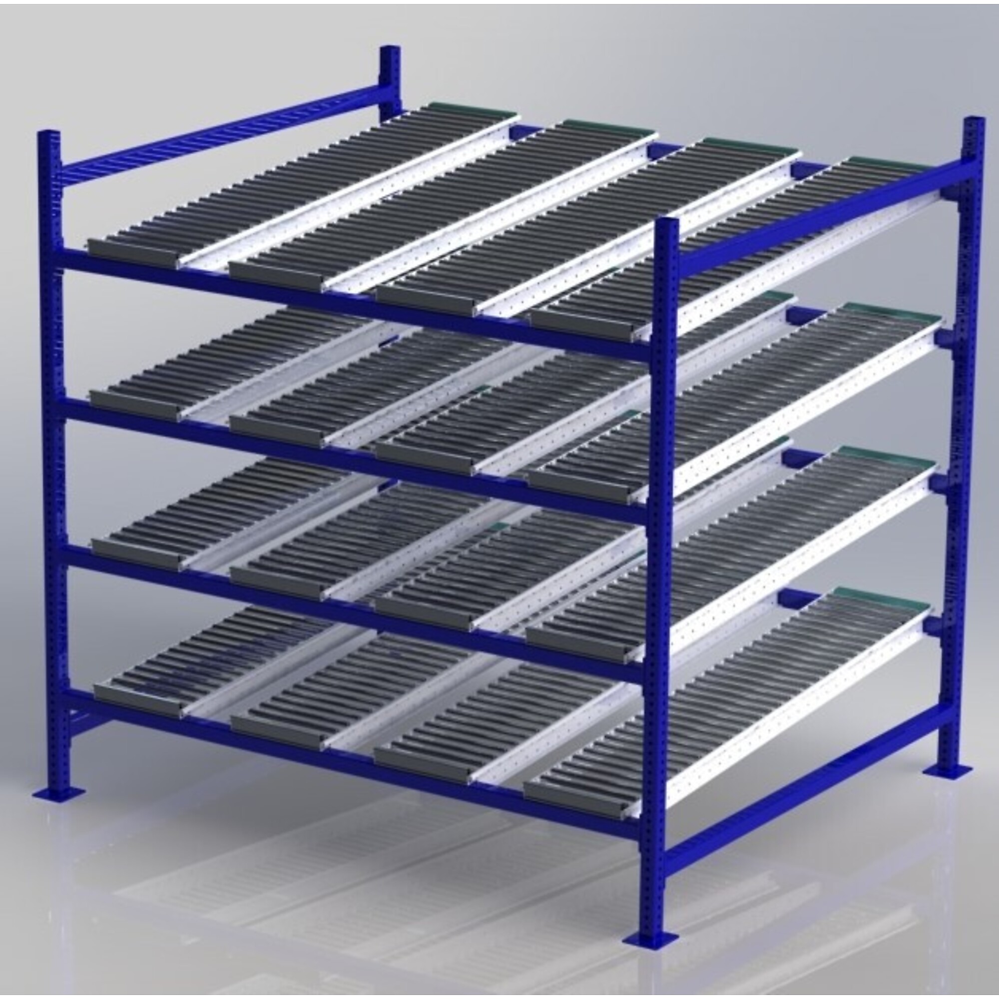 Unex, Gravity Flow Rack Starter, Overall Height 72 in, Width 72 in, Depth 60 in, Model# CF99SR72604-S
